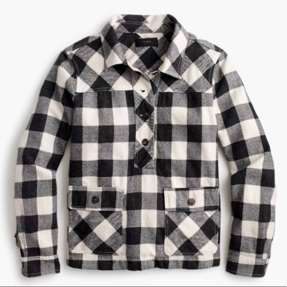 J Crew Buffalo Check Shirt Jacket